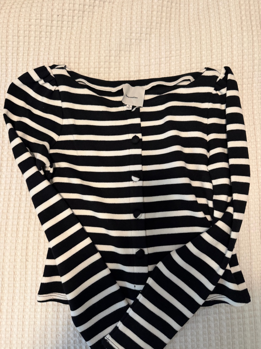 Reformation Black and White Striped Women’s Top